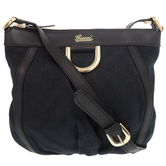 GUCCI Authentic Black Leather Shoulder Bag - Picture 1 of 10